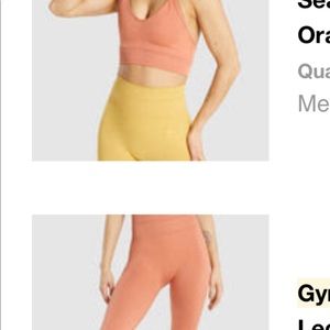 Gymshark set med top small bottom